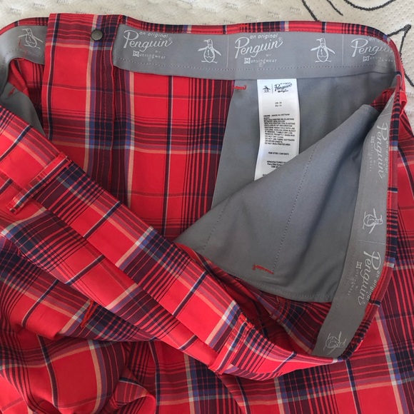 Red tartan golf shorts - Picture 2 of 4